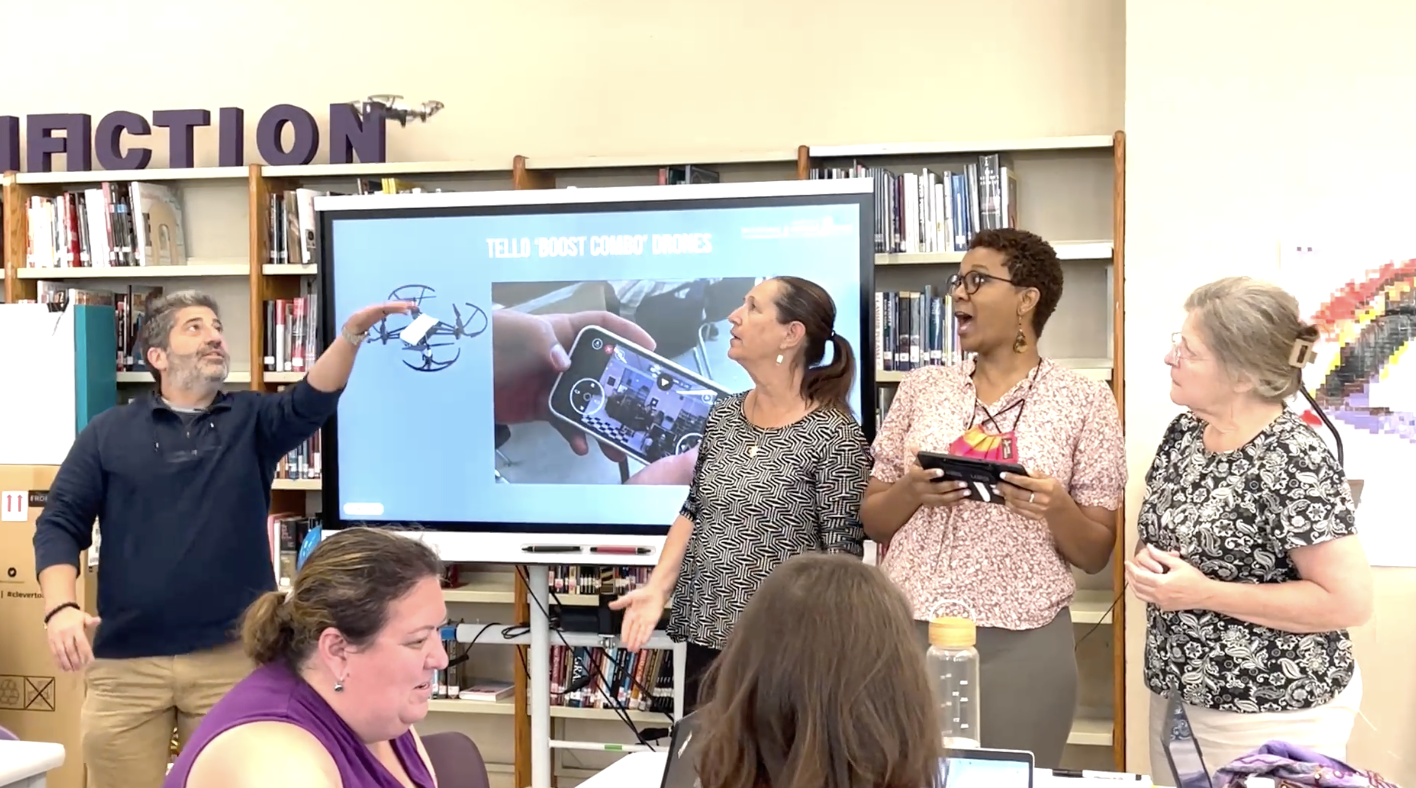 teachers exploring drones